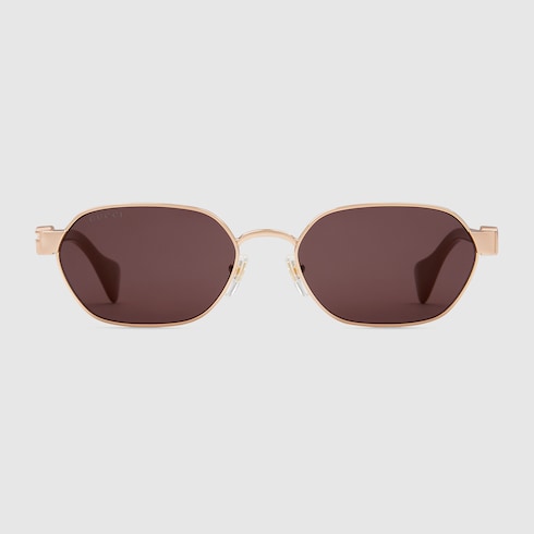 Round-frame sunglasses - rose gold-toned metal