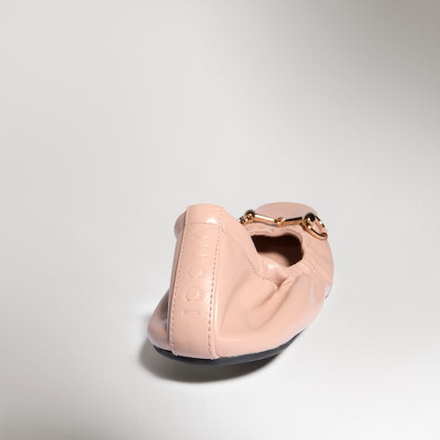 Women's Prima ballet flat - pink beige leather