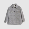 Children's striped denim jacket - white and blue