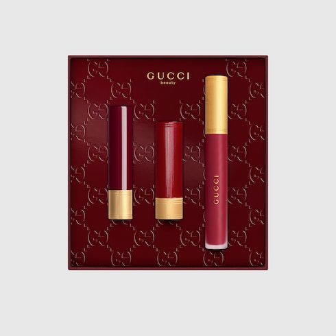 509 Gucci Rosso Ancora lipstick trio gift set - 509 Gucci Rosso Ancora