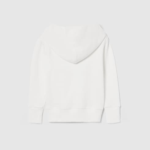 Children's cotton hooded sweatshirt - white