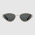 Geometrical frame sunglasses - light gold-toned