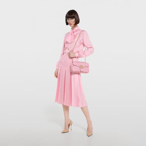 GG Marmont medium shoulder bag - light pink leather