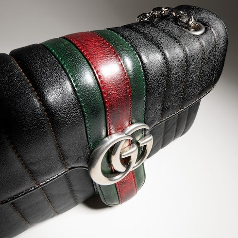 Jetset GG Marmont medium shoulder bag - black leather