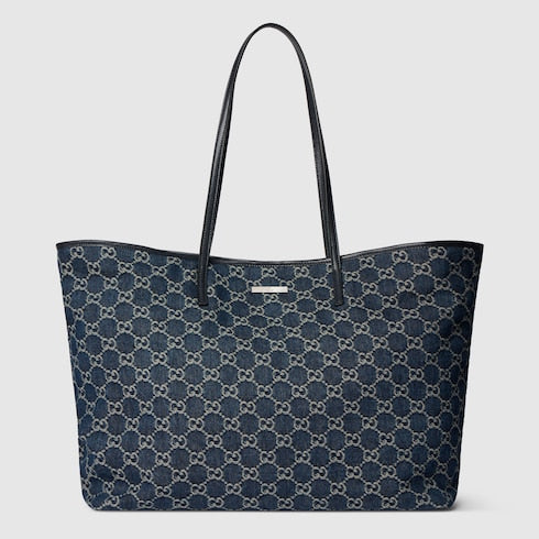 Gucci Tribeca large tote bag - dark blue GG denim
