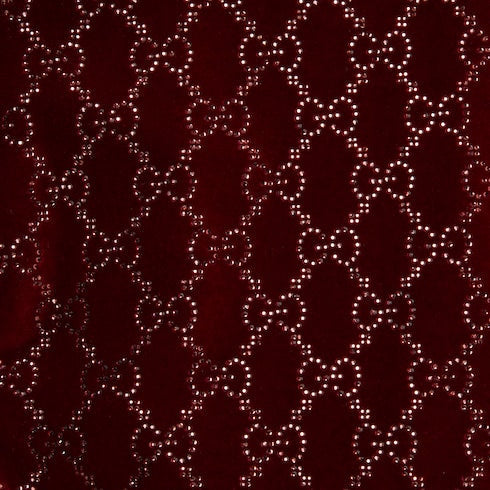 Embroidered cotton velvet dress - Gucci Rosso Ancora red