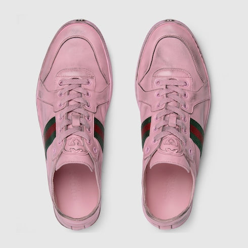 Men's Stretch low-top sneaker - pink leather