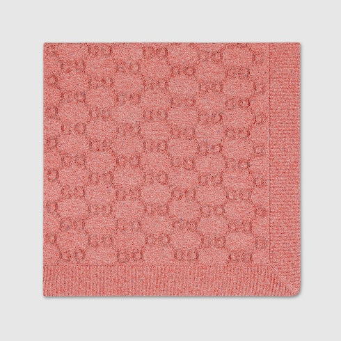 Baby GG cotton jacquard blanket - red