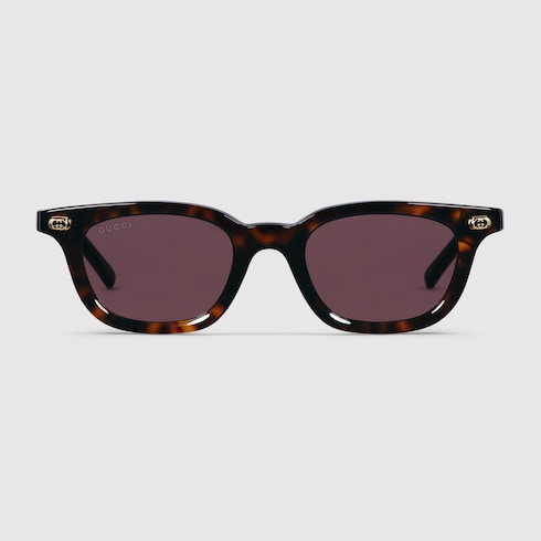 Oval frame sunglasses - dark tortoiseshell