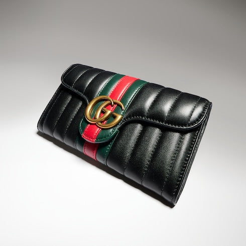 GG Marmont continental wallet - black leather
