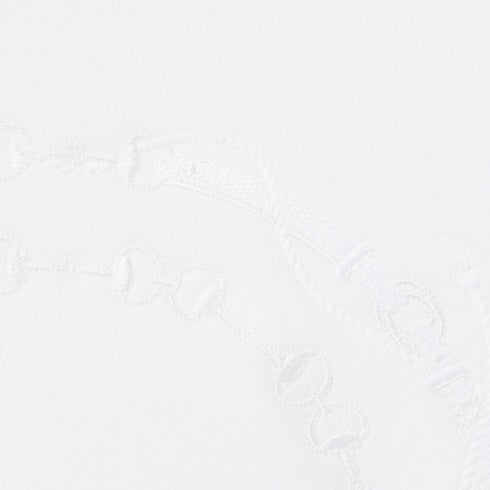 Cotton jersey sweatshirt with embroidery - white