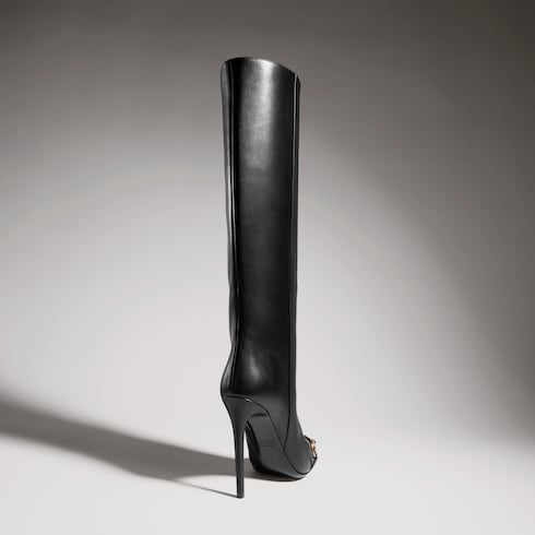 Women's Donna slip-on boot - black leather
