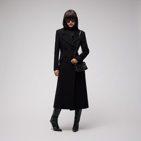GG Marmont mini shoulder bag - black leather