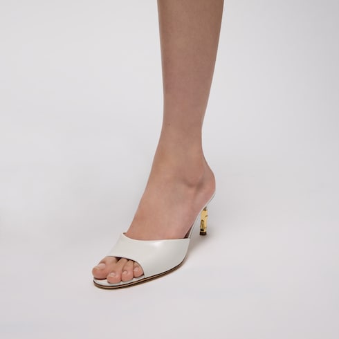 Women's Castello slide - white leather