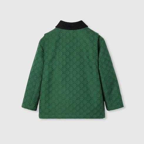 Children's GG cotton jacket - green