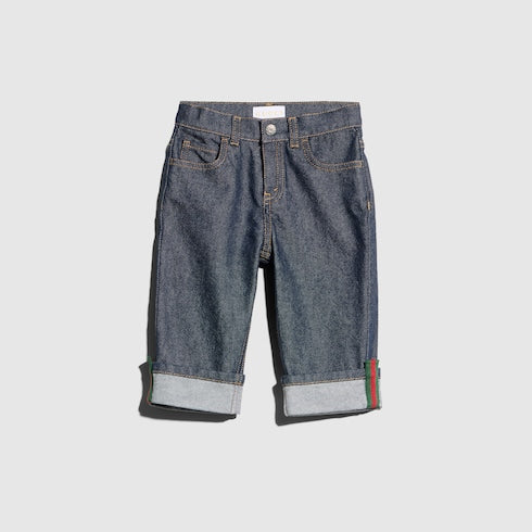 Baby denim pants with Web - dark blue