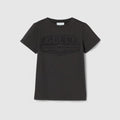Children's printed cotton T-shirt - dark grey