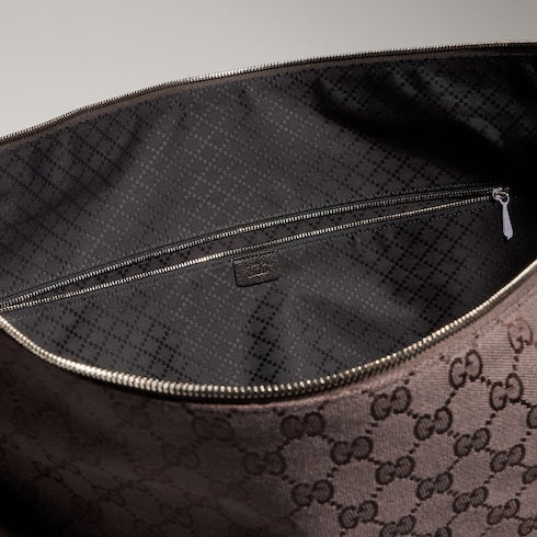 Brera large crossbody bag - dark brown GG canvas