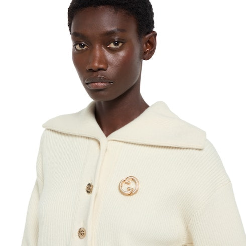 Gucci Blondie crystal brooch - gold-toned brass
