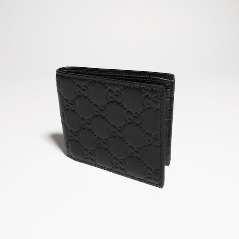 GG Emblem bi-fold wallet - black GG leather