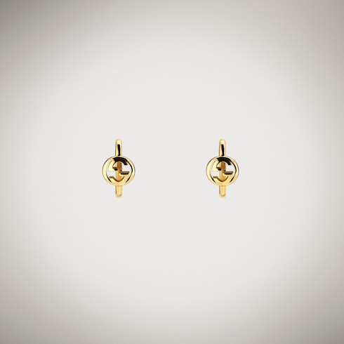 Gucci Interlocking 18k hoop earrings - 18k yellow gold
