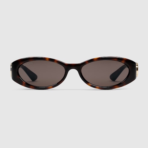 Oval frame sunglasses - tortoiseshell