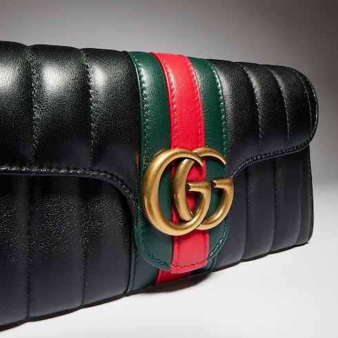 GG Marmont continental wallet - black leather