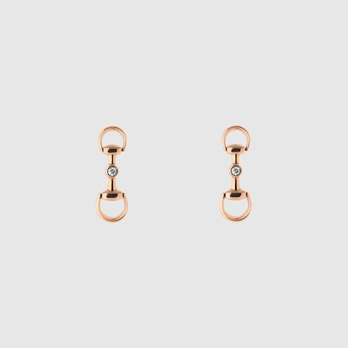 Gucci Horsebit diamond 18k earrings - 18k rose gold