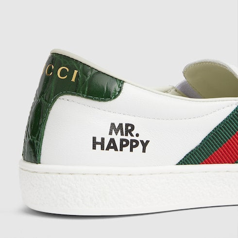 Children's Gucci Ace slip-on sneakers - white leather