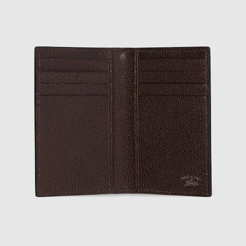 Lira card case - dark brown leather