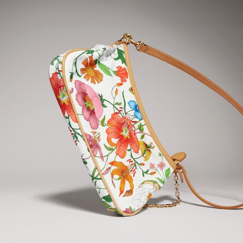 Gossip small shoulder bag - white and multicolor nylon