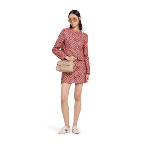 GG Marmont medium shoulder bag - pink beige leather