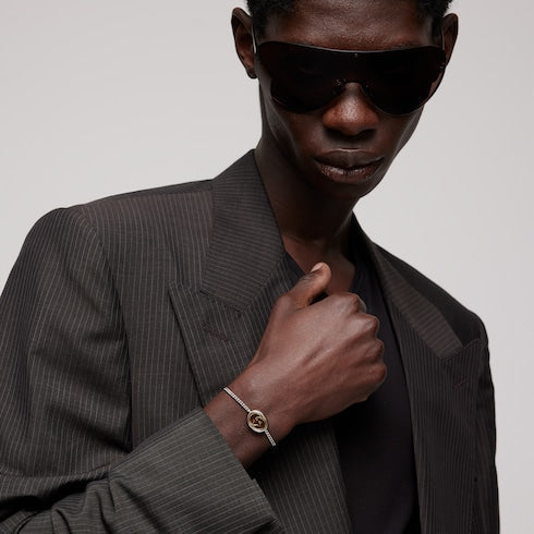 Gucci Interlocking chain bracelet - palladium-toned brass