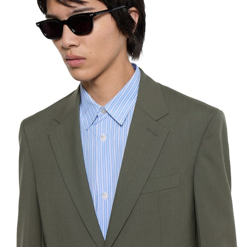 Light wool suit - green