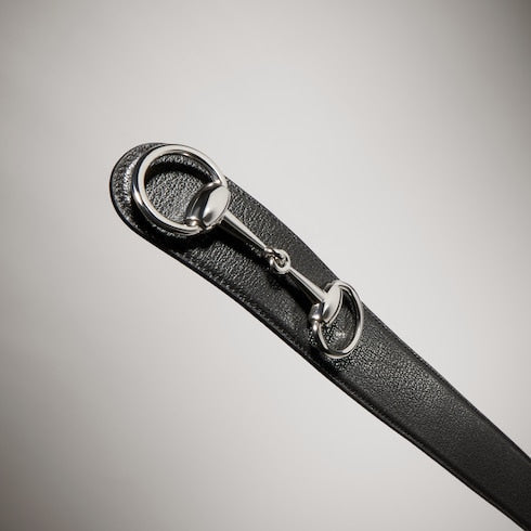 Gucci Horsebit 1955 belt - dark grey leather