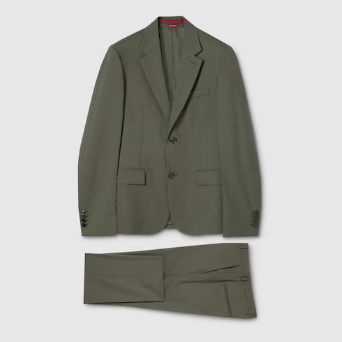 Light wool suit - green