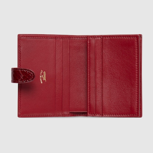 Gucci Jackie python medium wallet - dark red