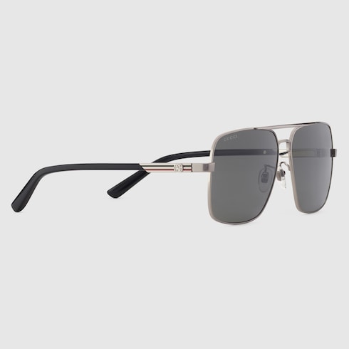 Navigator frame sunglasses - light ruthenium metal