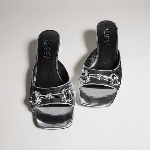 Women's Signora slide sandal - metallic silver leather