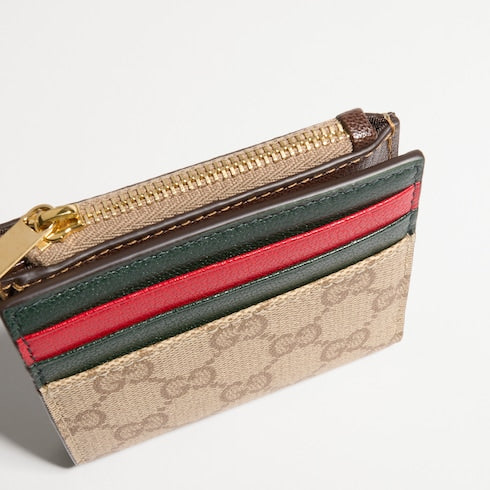 with multicolor slots - Zip card case