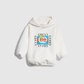 Baby cotton jersey hooded sweatshirt - white