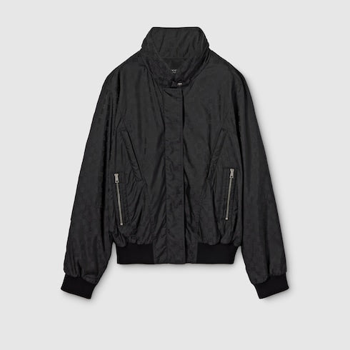 GG nylon zip jacket - black