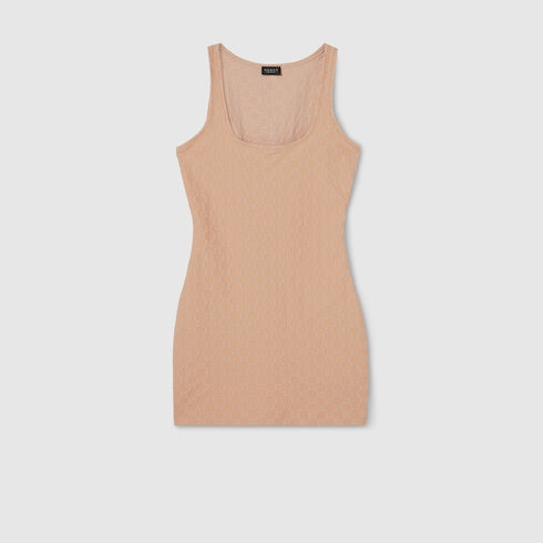 GG jersey jacquard dress - beige