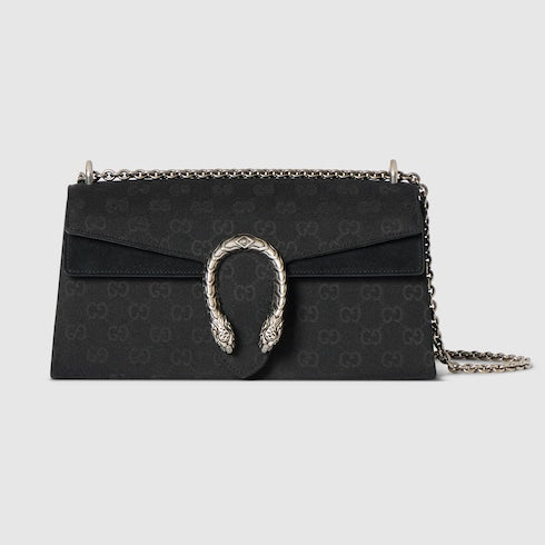 Dionysus medium shoulder bag - black GG canvas