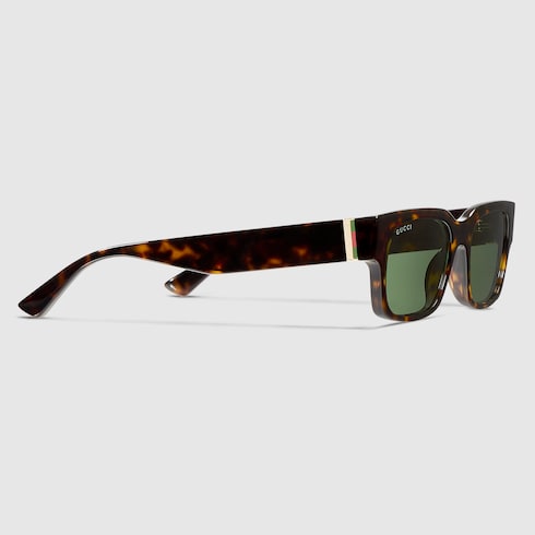 Rectangular frame sunglasses - dark brown tortoiseshell