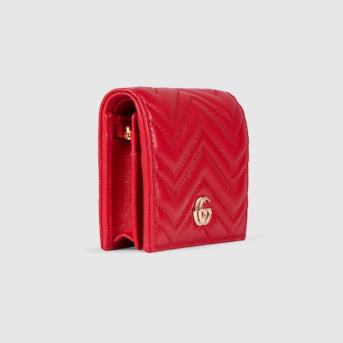 GG Marmont small wallet - bright red leather