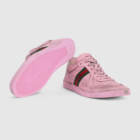 Men's Stretch low-top sneaker - pink leather