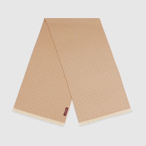 GG wool scarf - beige and ivory