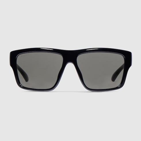 Geometric-frame sunglasses - black