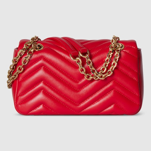 GG Marmont small shoulder bag - bright red leather
